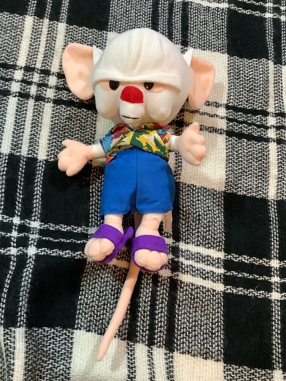 1997 Animaniacs The Brain Hawaiian shirt plush